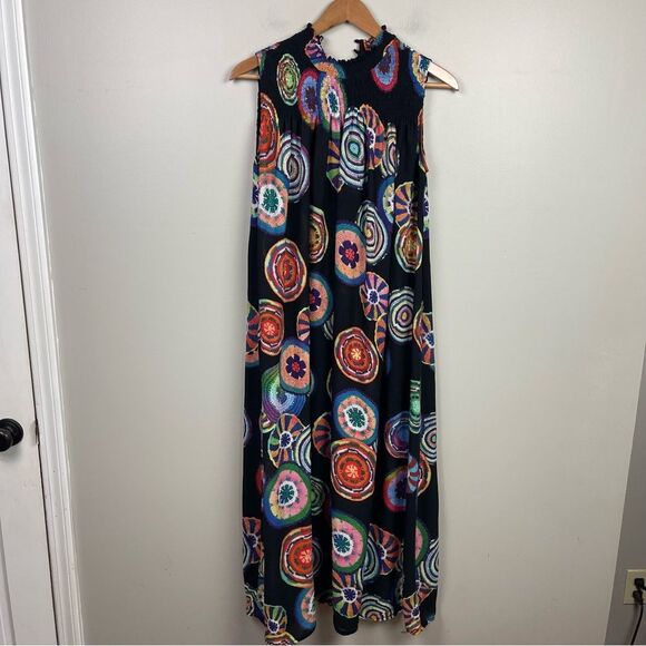 TOV Los Angeles Colorful Medallion Maxi Boho Dress Size 38 (XL 14/16) - Picture 1 of 4